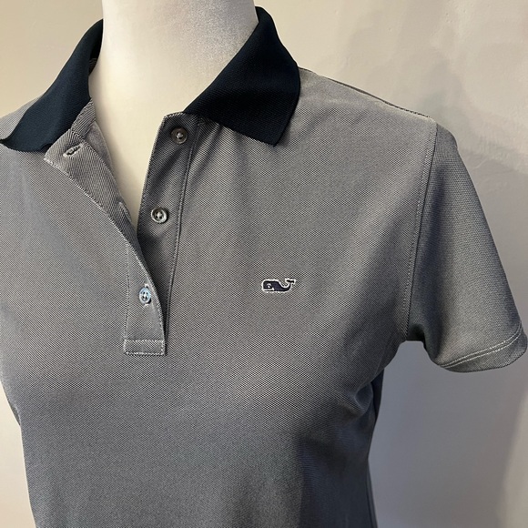 Vineyard Vines Short-Sleeve Pique Polo Size Small EUC blue golf style - Picture 3 of 12